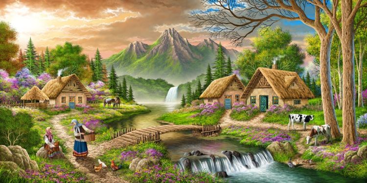 تابلو فرش طرح منظره کد 600032