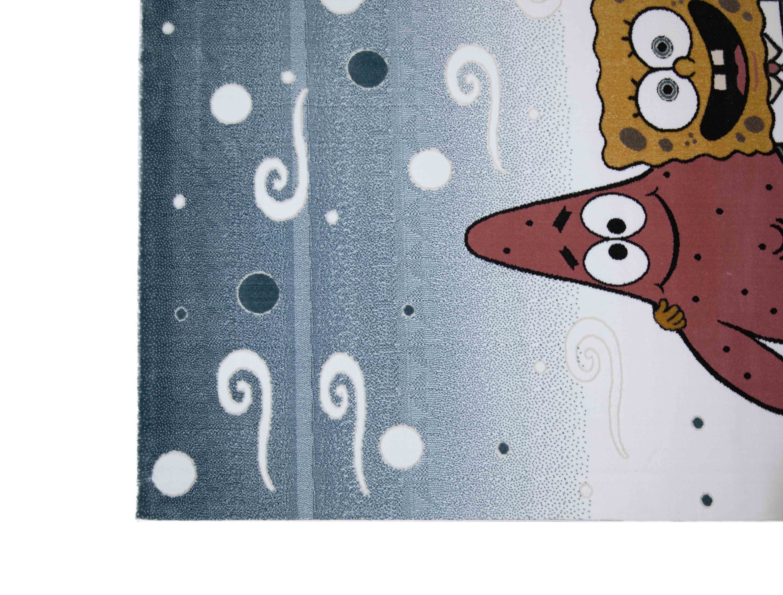 فرش ماشینی کودک طرح کارتونی باب اسفنجی کد 609